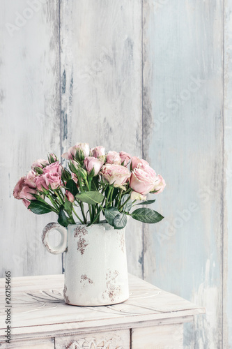 Fototapeta Naklejka Na Ścianę i Meble -  Bouquet of pink roses.
