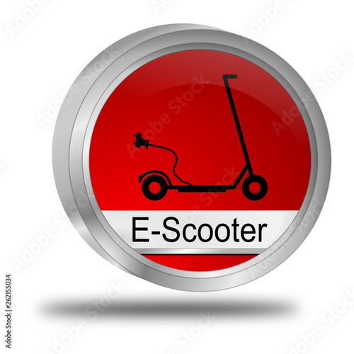 E-Scooter Button - 3D illustration