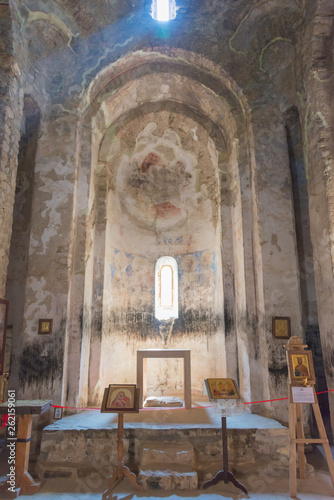 Telavi, Georgia - Jul 11 2018: Dzveli Shuamta Monastery. a famous Historic site in Telavi, Kakheti, Georgia.. photo