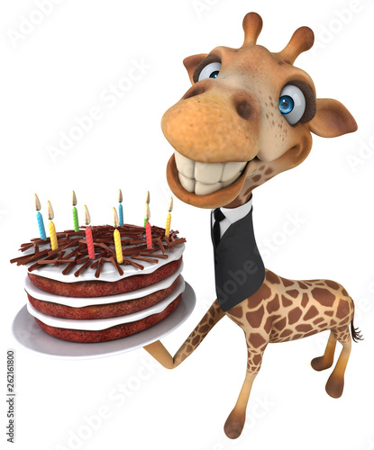 Photography Fun giraffe - 3D Illustration