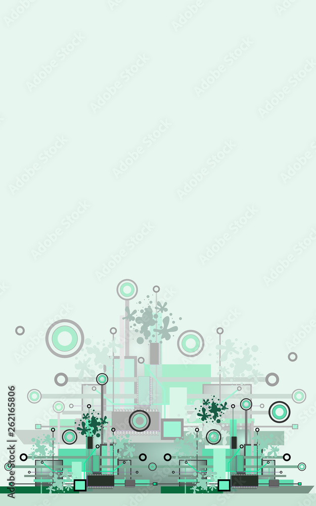 Grunge and hi-tech vector background. Grunge and hi-tech vector background.