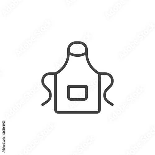 Kitchen apron line icon. linear style sign for mobile concept and web design. Chef uniform outline vector icon. Symbol, logo illustration. Pixel perfect vector graphics