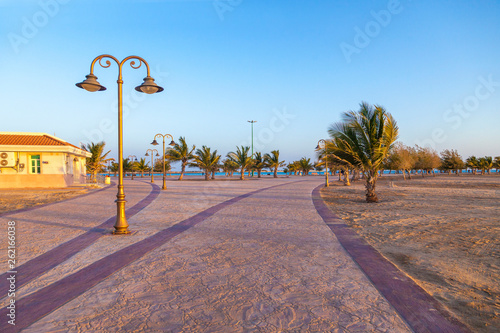 Fototapeta Naklejka Na Ścianę i Meble -  Landscape of  yanbu beach in the evening sunset in Saudi Arabia on  march 29 2019