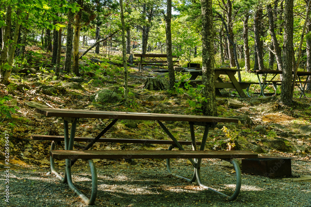 Bear Brook Picnic Area in Acadia National Park in Maine, United States Bear Brook Picnic Area in Acadia National Park in Maine, United States