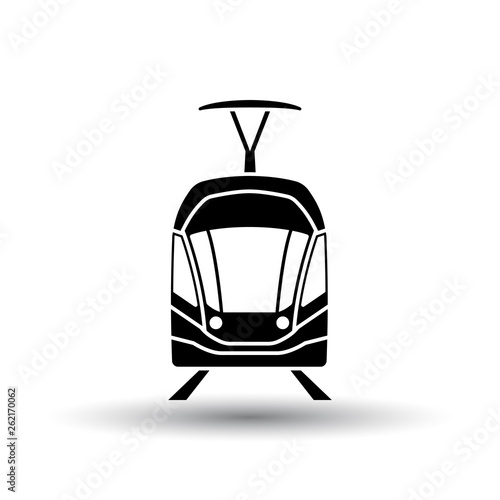 Tram icon front view