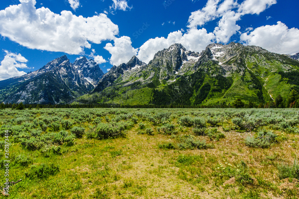 Cathedral Group Turnout in Grand Teton National Park in Wyoming, United States