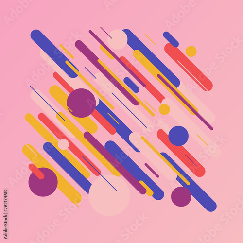 Modern linear colorful pattern