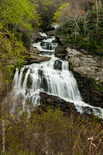 Cullasaja Falls in Nantahala National Forest in North Carolina  United States