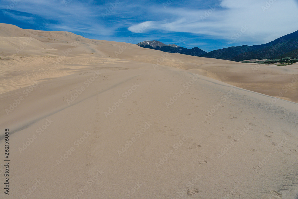 Dune Field in June in Great Sand Dunes National Park in Colorado, United States