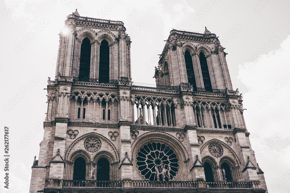 PARIS, FRANCE - 20 MAY, 2017. Notre Dame de Paris. Ancient catholic cathedral on the quay of a river Seine., 2010.