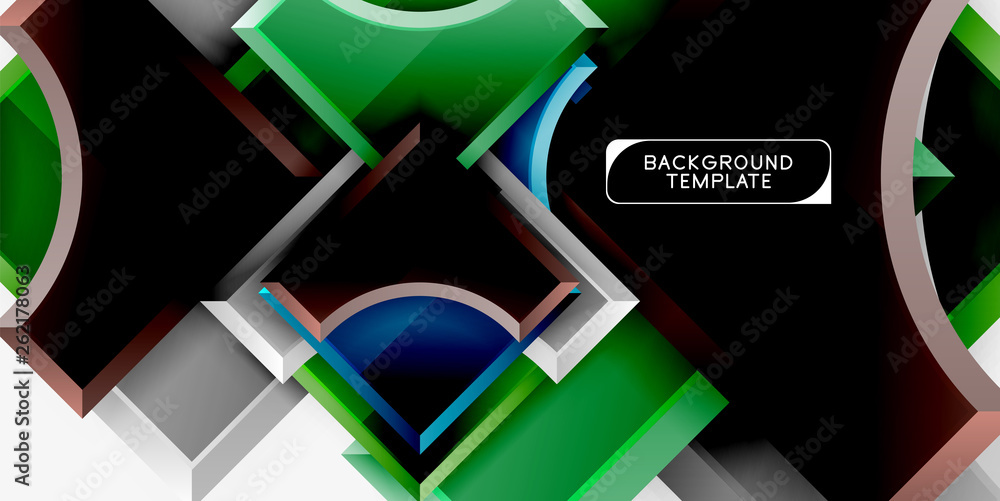 Obraz premium Geometrical 3d shapes background