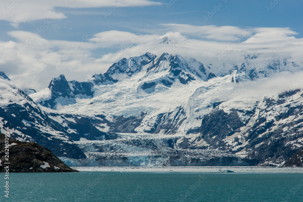 Johns Hopkins Glacier in Glacier Bay National Park in Alaska, United States