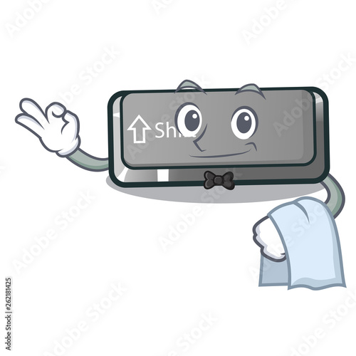 Waiter button shift in the cartoon shape