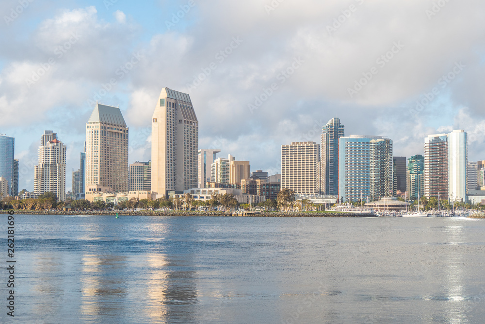 Skyline of San Diego on a sunny day - travel photography