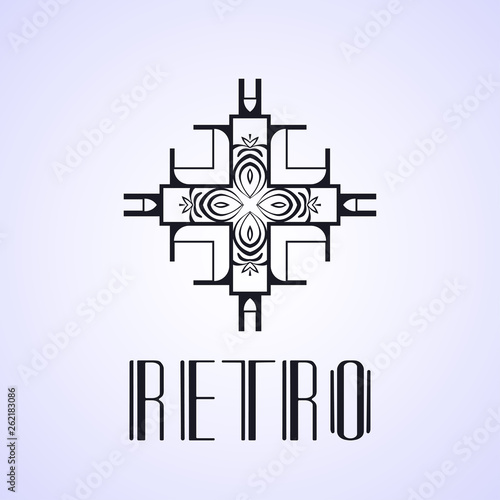 Vector logo design template concept in modern art deco style. Emblem for fashion, beauty and jewelry industry