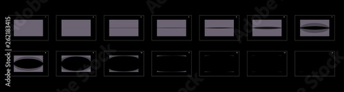 Animation transitions effect. Sprite Sheet of transitions. Ready frame by frame animation for games, cartoon or animation. ash color scene transition effect.  Animation transitions effect – 19.