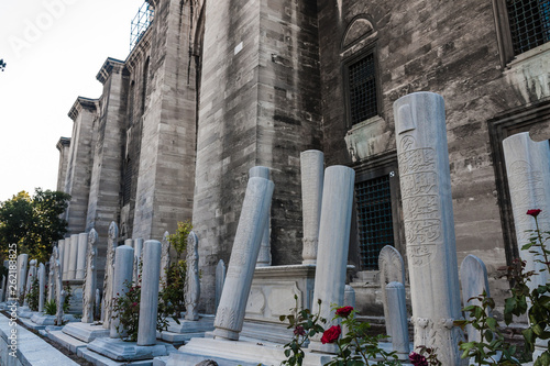 Grave stones at the wall of Suleimaniye Mosque, Istanbul
