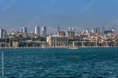 A view from the Bosphorus on the Dolmabahce Palace and Besiktas, Istanbul © Walter_D