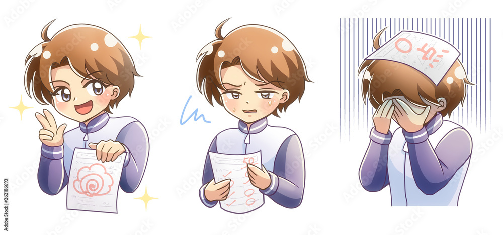 アニメ風 テスト結果と小学生 Stock イラスト Adobe Stock アニメ風 テスト結果と小学生 Stock イラスト Adobe Stock