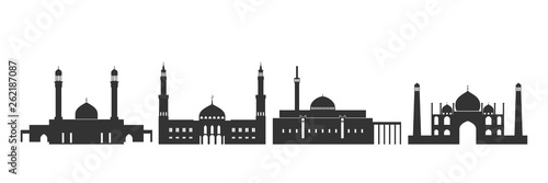 Kuwait logo. Isolated Kuwait architecture on white background