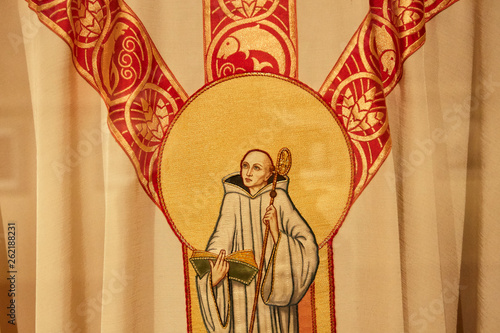 Close up of a christian chasuble