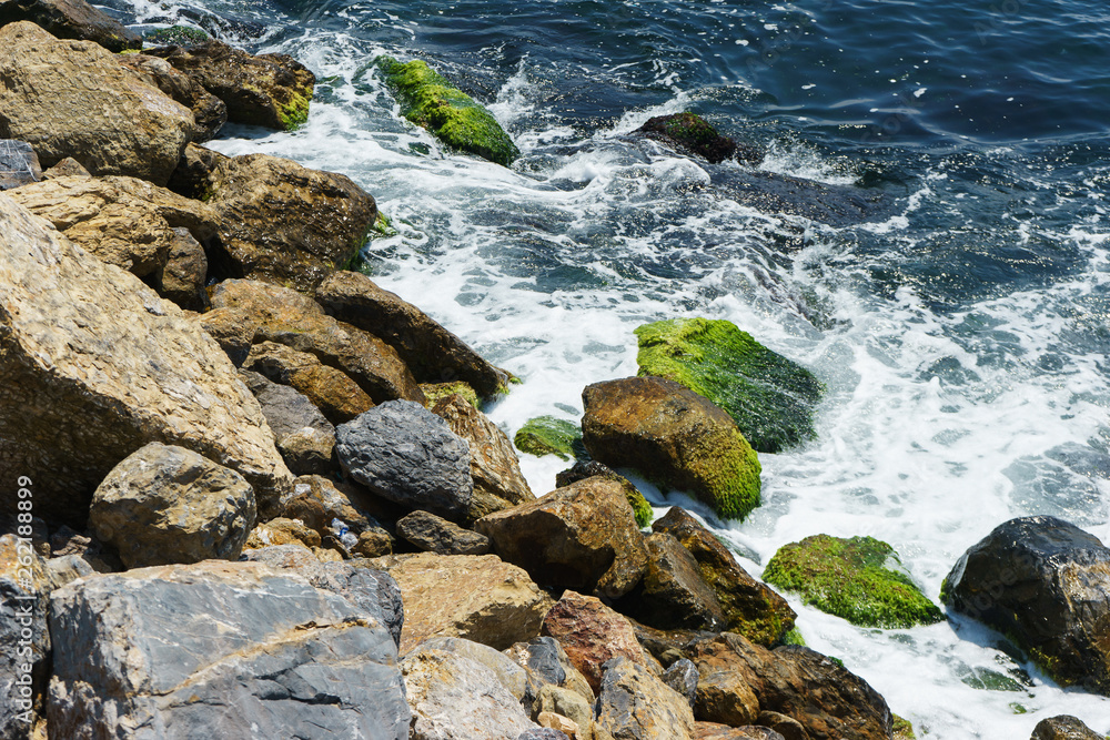 Sea background waves and rocks. Sea background waves and rocks.