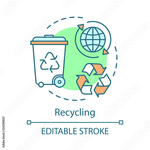 Recycling concept icon