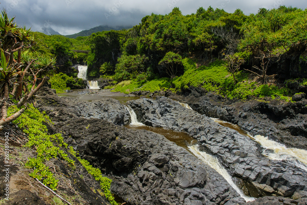 Obraz premium Pools of Oheo in Haleakala National Park in Hawaii, United States