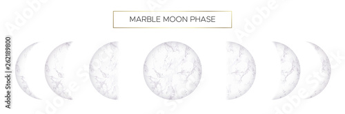 Moon phases of beautiful marble texture