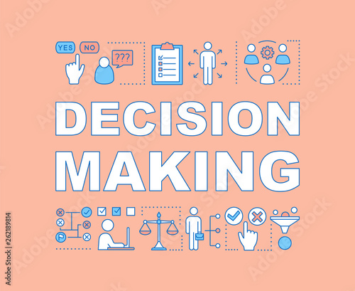 Decision making word concepts banner