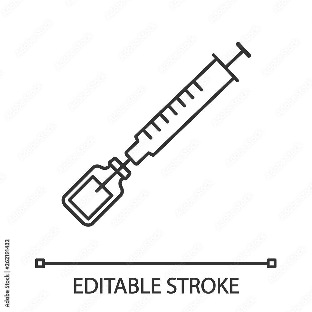 Vaccine linear icon Vaccine linear icon