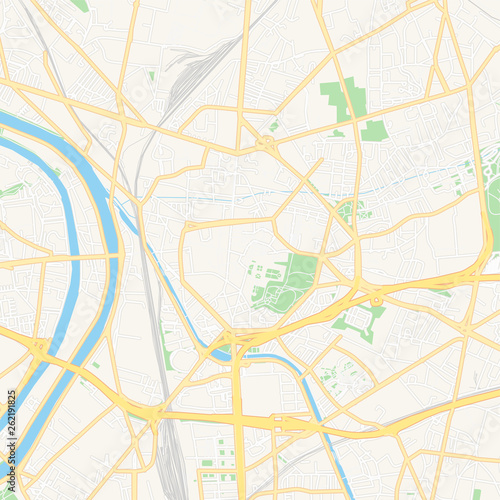 Saint-Denis, France printable map