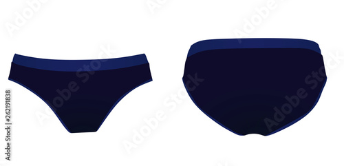 Men blue swim suit. vector illustration