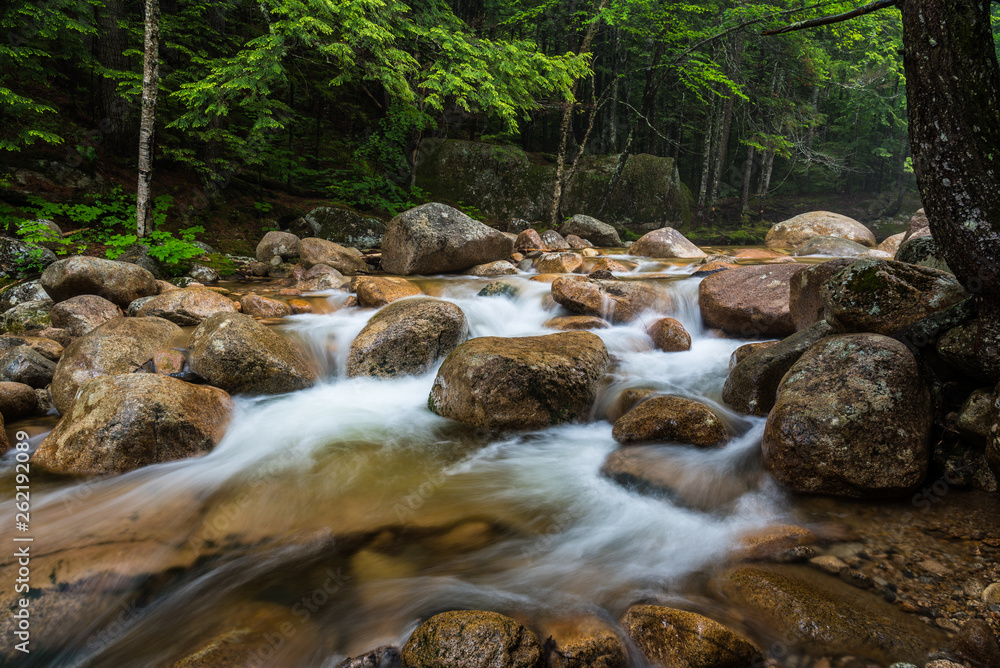 Sabbaday Brook in White Mountain National Forest in New Hampshire, United States Sabbaday Brook in White Mountain National Forest in New Hampshire, United States