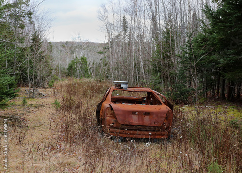 abandoned car