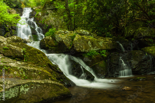 Spruce Flats Falls in Great Smoky Mountains National Park in Tennessee  United States