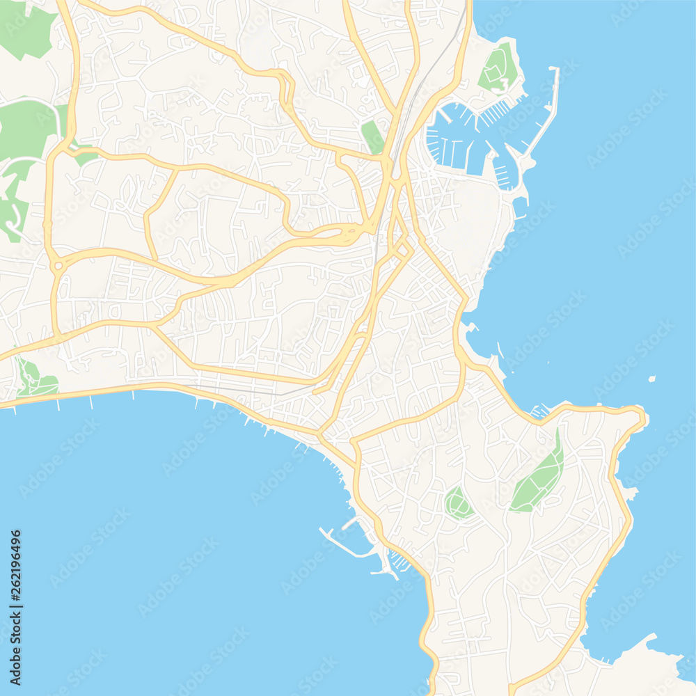 Fototapeta premium Antibes, France printable map