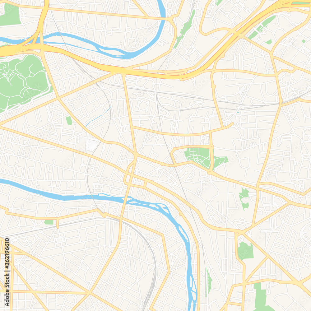 Obraz premium Champigny-sur-Marne, France printable map