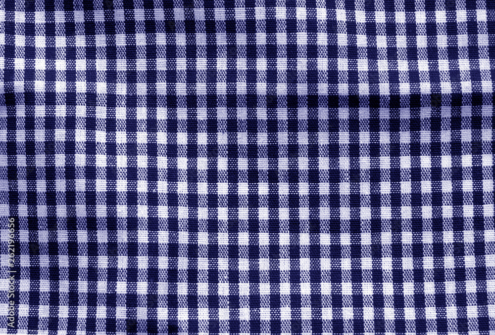 Checked fabric texture in blue tone. Checked fabric texture in blue tone.