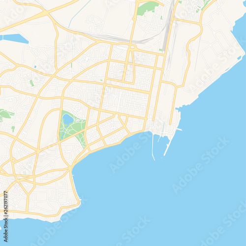Saint-Nazaire, France printable map