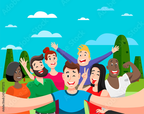 People group selfie