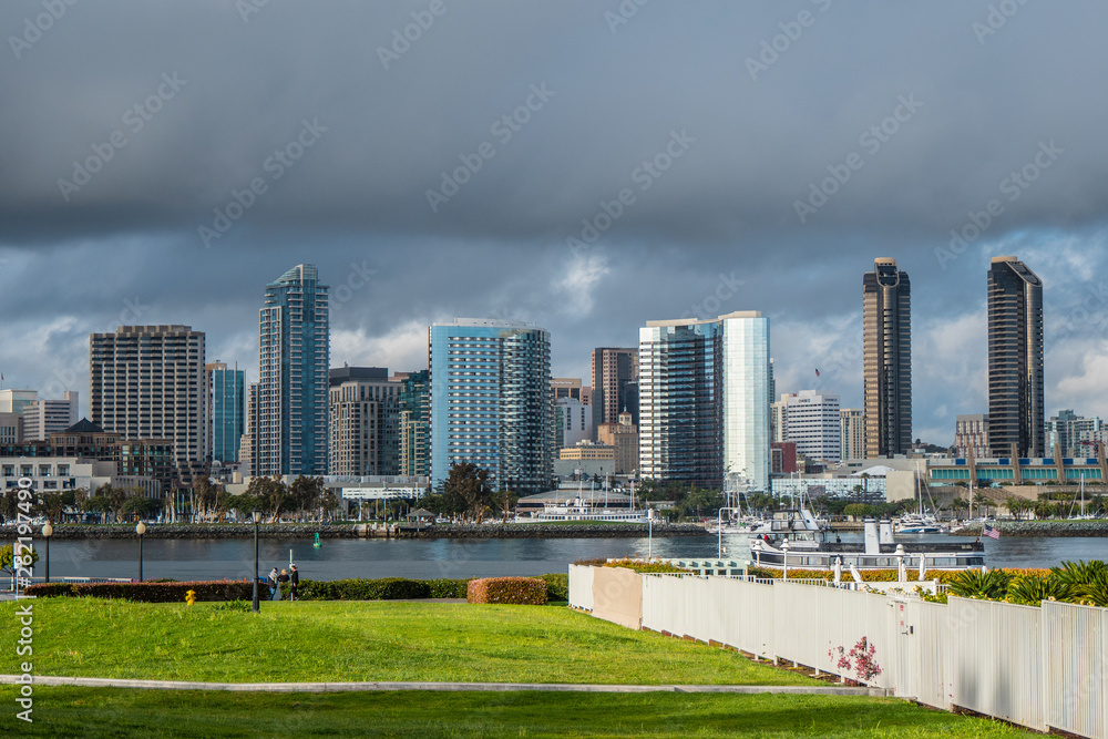 Coronado Centennial Park with a view over San Diego Skyline - travel photography
