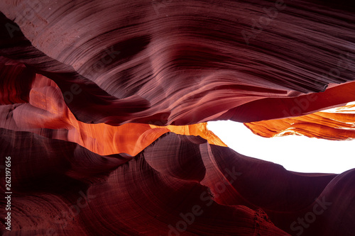 Curved sandstone formations at Antelope Canyon - travel photography