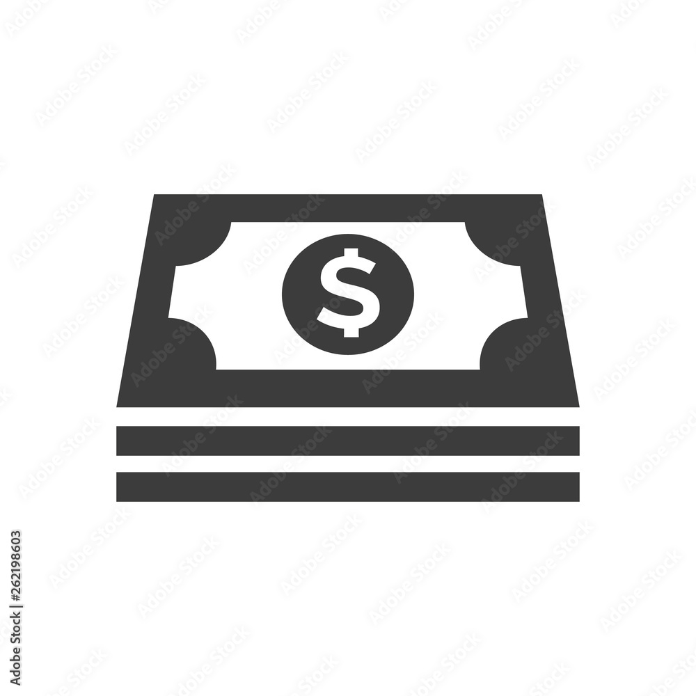Money icon on white background. Money icon on white background.
