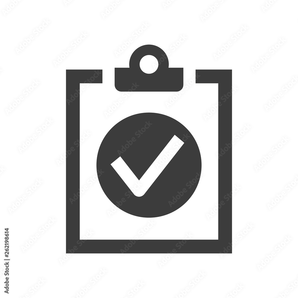 Checklist icon on white background. Checklist icon on white background.