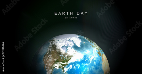 The earth day backgrpund concept.Texture map courtesy of NASA.