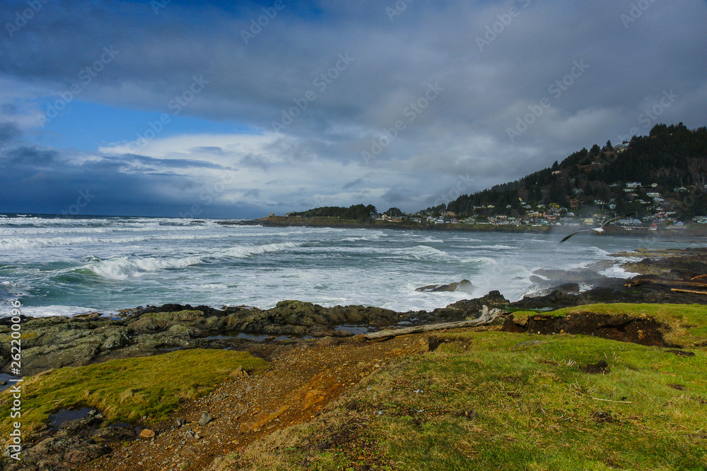 Obraz premium Yachats Beach in Yachats, Oregon, United States