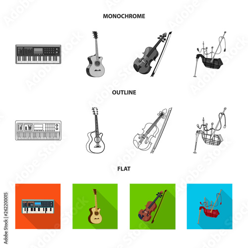 Vector design of music and tune symbol. Collection of music and tool stock symbol for web.