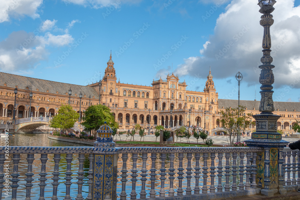 Obraz premium Visite de Séville - Plaza de España - Place d'Espagne