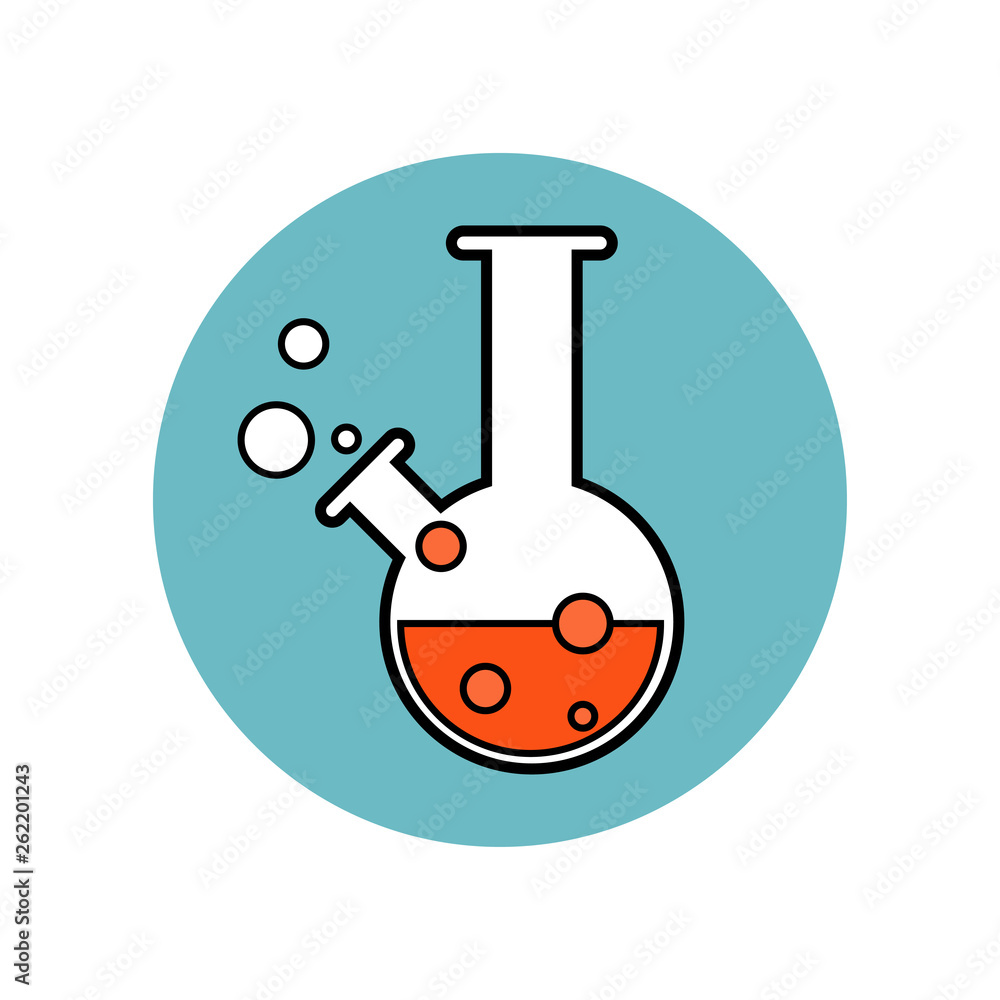 Chemical test tube. Vector illustration Chemical test tube. Vector illustration